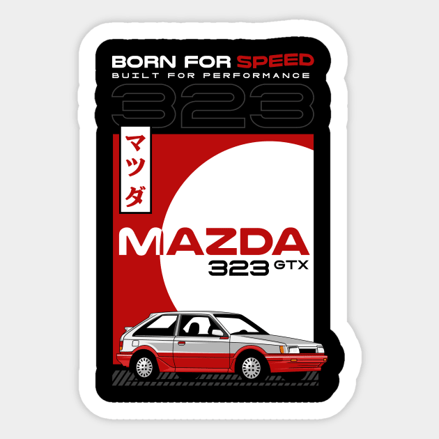 Mazda 323 GTX Sticker by Harrisaputra
